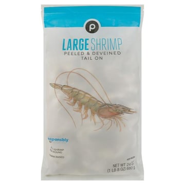 Publix P&D White Shrimp, Large, 31/40 Shrimp/Lb, Responsibly Sourced, Farmed, Frozen