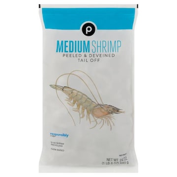 Publix P&D White Shrimp, Medium, 51/60 Shrimp/Lb, Responsibly Sourced, Farmed, Frzn