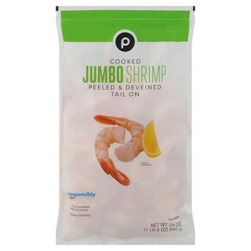 Publix Cooked Shrimp, Jumbo, 16/20 Shrimp/Lb, Responsibly Sourced, Farmed, Frozen