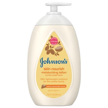 Johnson's Moisturizing Lotion, Shea & Cocoa Butter Scents, Skin Nourish