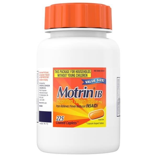 Motrin Ibuprofen, 200 mg, Coated Caplets, Value Size Publix Super Markets