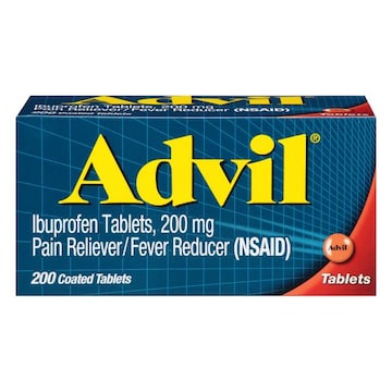 ADVIL Pain Reliever and Fever Reducer, Ibuprofen 200mg for Pain Relief - 200 Coated Tablets