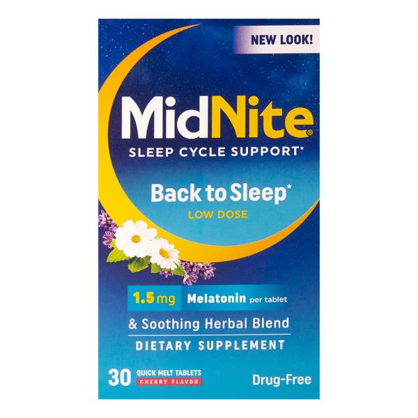 MidNite Melatonin, Low Dose, 1.5 mg, Tablets | Publix Super Markets