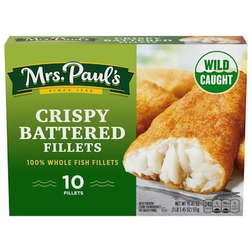 Mrs. Paul's Fish Fillets, Crispy, Battered
