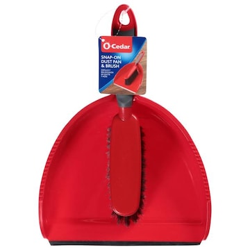 O-Cedar Snap-On Dust Pan & Brush
