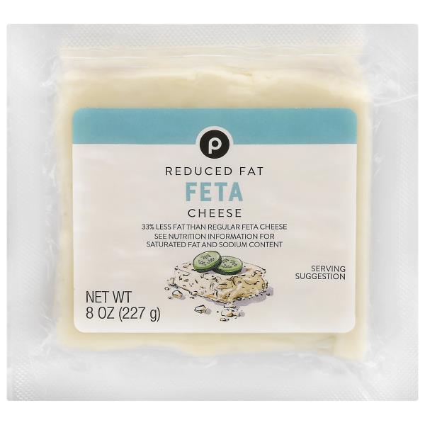 Publix Reduced Fat Feta Cheese, Chunk Cheese Publix Super Markets