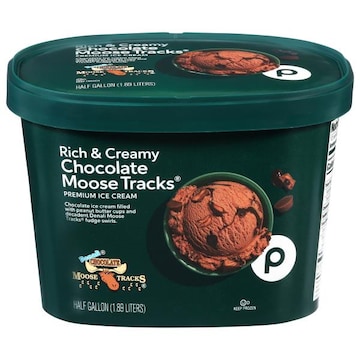 Publix Rich & Creamy Premium Chocolate Moose Tracks Ice Cream
