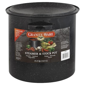 Granite Ware Steamer & Stock Pot, 15.5 Qt