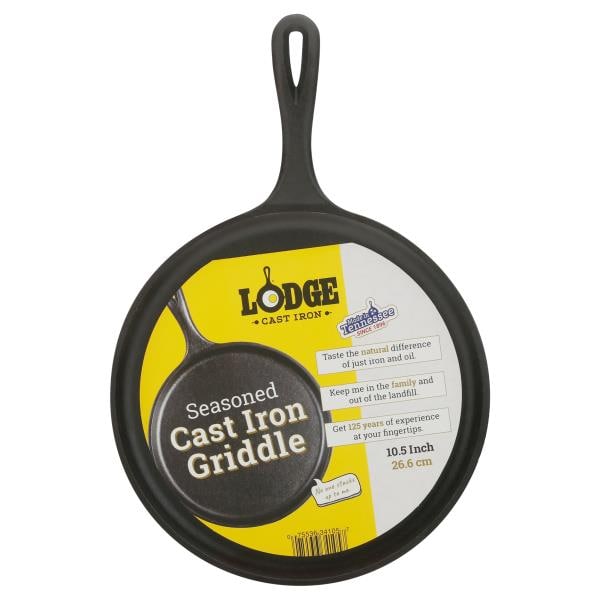 Lodge Cast Iron Griddle, Cast Iron, Seasoned, 10.5 Inch | Publix