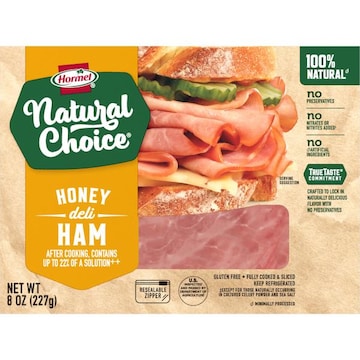 HORMEL Natural Choice Fully cooked and 100% natural (minimally processed, no artificial ingredients) ham