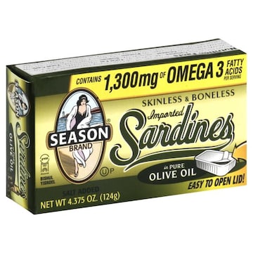 Season Sardines, Skinless & Boneless, in Pure Olive Oil