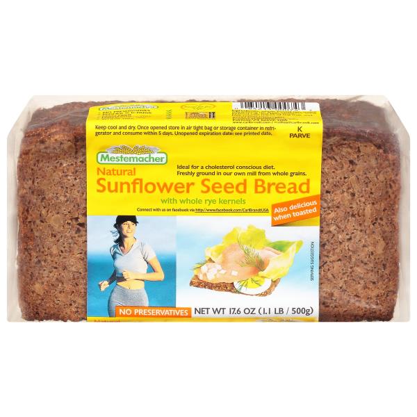 Mestemacher Sunflower Seed Bread, Natural Publix Super Markets