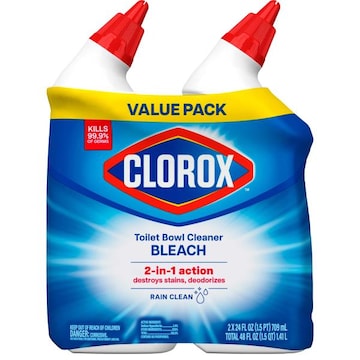 Clorox Bleach Rain Clean Toilet Bowl Cleaner Value Pack