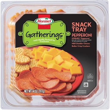 HORMEL Gatherings Snack Tray Pepperoni and Cheese