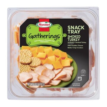 HORMEL Gatherings Ready-to-eat snack tray perfect for parties of one or more, ready to enjoy