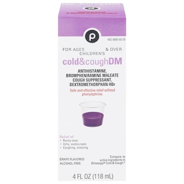 Publix Children's for Ages 6 Years & Over Grape Flavored Cold & Cough DM
