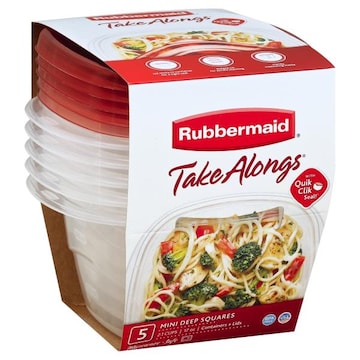Rubbermaid Take Alongs Containers & Lids, Mini Deep Squares