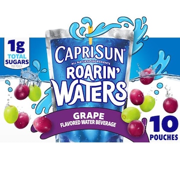 Capri Sun Roarin' Waters Grape Geyser Naturally Flavored Water Beverage