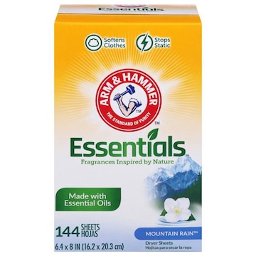 Arm & Hammer Essentials Mountain Rain Dryer Sheets