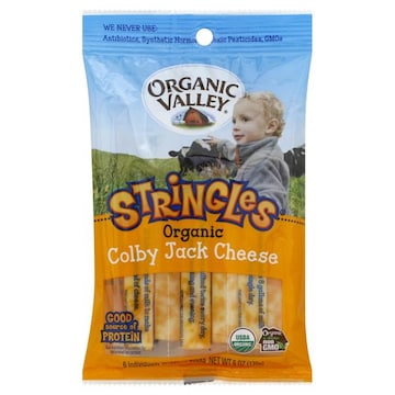 Organic Valley Stringles Cheese, Colby Jack, Organic