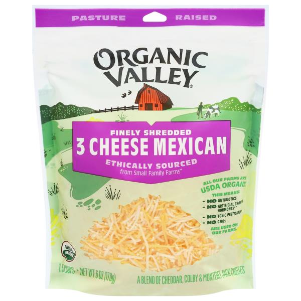 Organic Valley 3 Cheese Mexican Finely Shredded Cheese | Publix