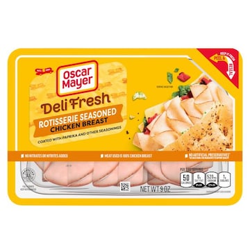 Oscar Mayer Deli Fresh Rotisserie Seasoned Chicken Breast Sliced Lunch Meat, for a Low Carb Lifestyle