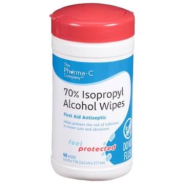 Pharma C Wipes Isopropyl Alcohol Wipes, 70%