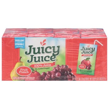 Juicy Juice 100% Juice, Fruit Punch, 8 Pack