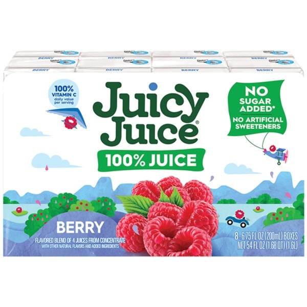 Juicy Juice Juicy Juice 100% Juice, Berry, 8 Count, 6.75 FL OZ