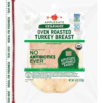 Applegate Organics Oven Roasted Turkey Breast Sliced