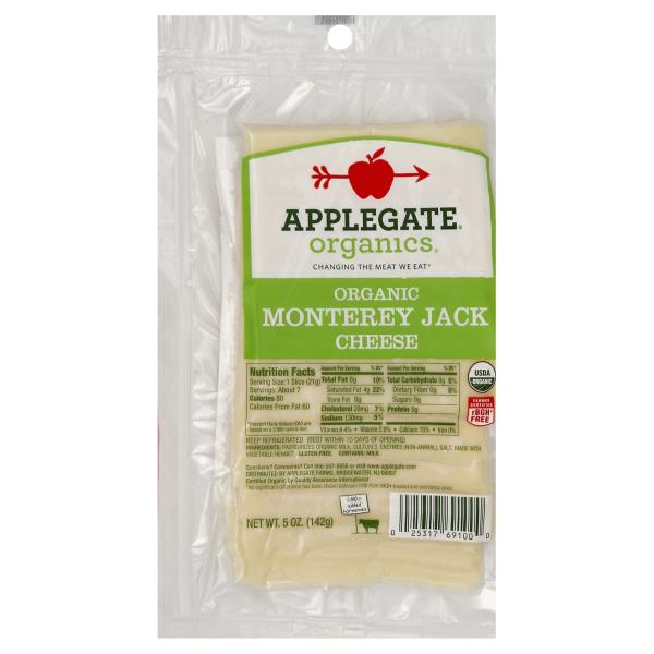Applegate Organics Cheese, Organic, Monterey Jack Publix Super Markets