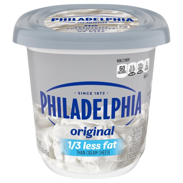 Philadelphia Cream Cheese, Reduced Fat, 1/3 Less Fat, Original