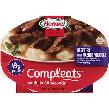 HORMEL Compleats Beef Tips, with Mashed Potatoes