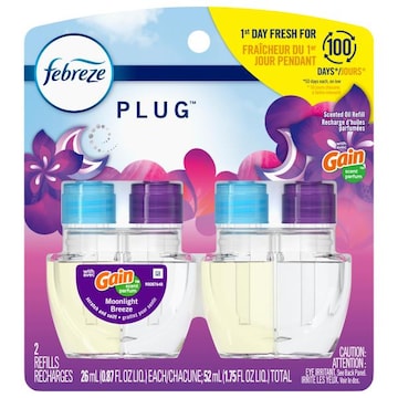 Febreze Plug Moonlight Breeze with Gain Scent Scented Oil Refills