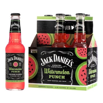 Jack Daniel'S Country Cocktail Malt Watermelon Pun Jack Daniel's Country Cocktails Watermelon Punch 6 Pack 10 fl oz Bottles
