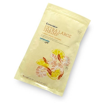 GreenWise Cooked Shrimp, Extra Large, 26/30 Shrimp/Lb, Sustainable, Farmed, Frozen