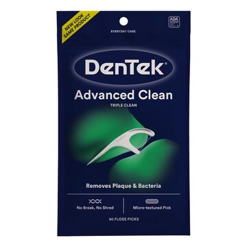 DenTek Floss Picks, Triple Clean Advanced Clean, Mouthwash Blast