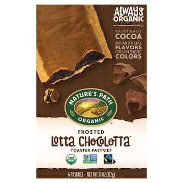 Nature's Path Organic Toaster Pastries, Lotta Chocolotta, Frosted