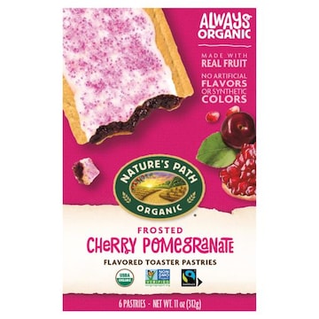 Nature's Path Organic Toaster Pastries, Cherry Pomegranate, Frosted