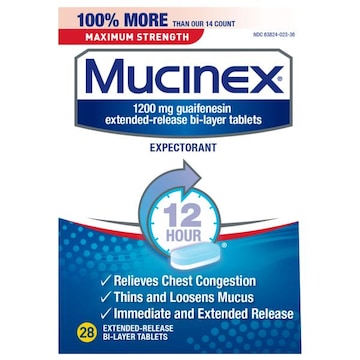MUCINEX® Maximum Strength 1200 mg Expectorant