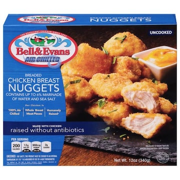 Bell & Evans NUGGETS, CHICKEN BREAST, BREADED, AIR CHILLED
