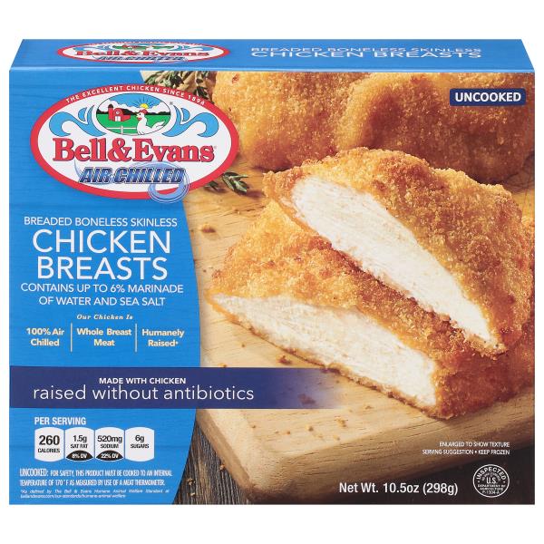 Bell And Evans Chicken Breasts Breaded Boneless Skinless Uncooked Air Chilled Publix Super 8181