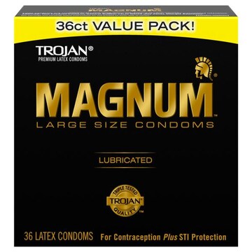 Trojan Magnum Condoms, Latex, Lubricated, Large Size, Value Pack