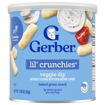 Gerber Crawler (8+ Months) Baked Grain Snack Veggie Dip Lil' Crunchies