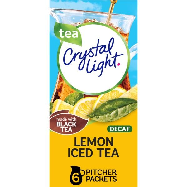 Crystal Light Decaf Lemon Iced Tea Naturally Flavored Powdered Drink ...