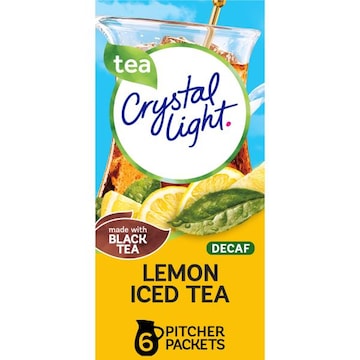 Crystal Light Decaf Lemon Iced Tea Naturally Flavored Powdered Drink Mix