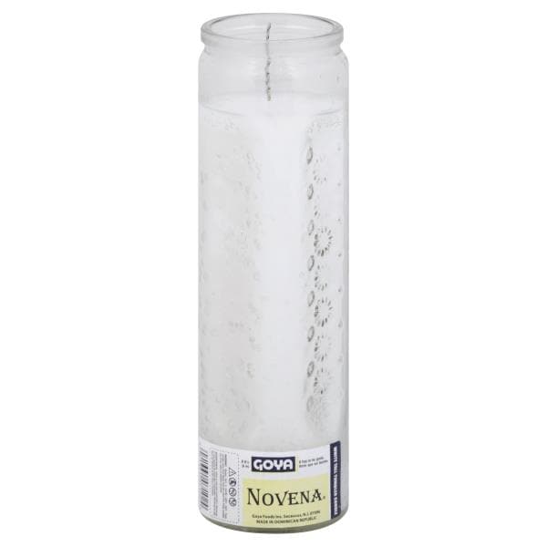 Goya Novena Candle, Tall Tumbler, White Publix Super Markets