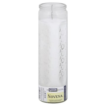 Goya Novena Candle, Tall Tumbler, White