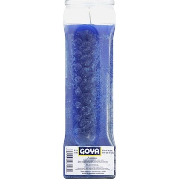 Goya Novena Candle, Tall Tumbler, Blue