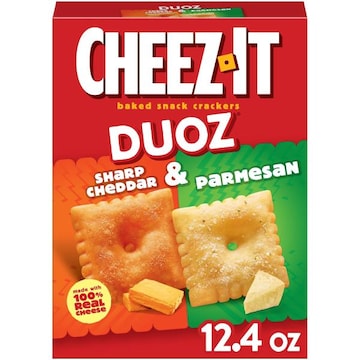 Cheez-It DUOZ Baked Snack Crackers Sharp Cheddar and Parmesan, Lunch Snacks
